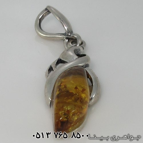گردنبند کهربا طرح قنچه