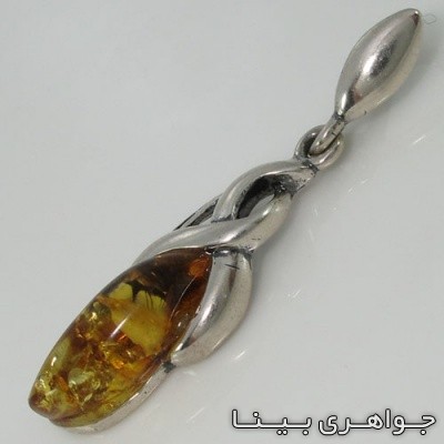 گردنبند کهربا طرح قنچه