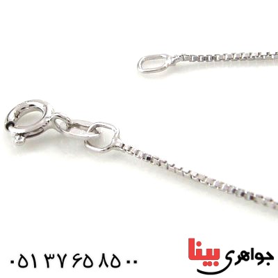 زنجیر نقره زنانه ونیزی ایتالیایی 40 سانتی