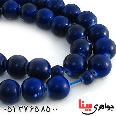تسبیح عقیق سفید طرح لاجورد 33 دانه ای درشت و سنگین
