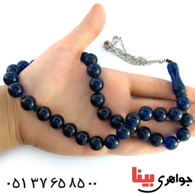 تسبیح سندلوس آبی 33 دانه ای درشت و سنگین _کد:10123