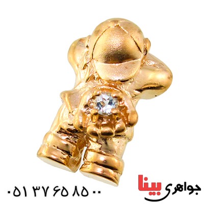 گردنبند آکوآمارین مرغوب زنانه مانی مدل فانتزی _کد:10125