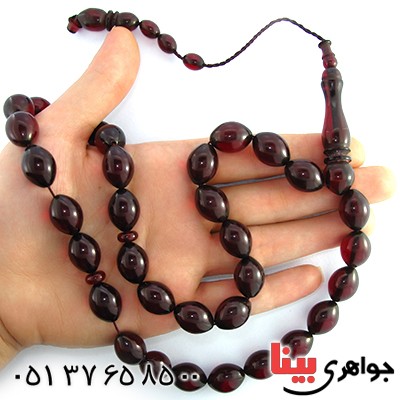 تسبیح سندلوس قرمز 33 دانه ای درشت و سنگین _کد:10128