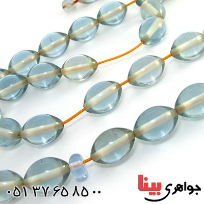 تسبیح سندلوس آبی شفاف 33 دانه ای درشت