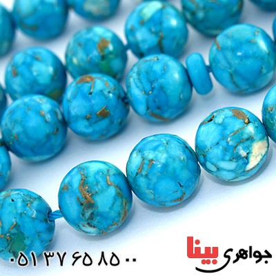 تسبیح فیروزه مصری موزائیکی 33 دانه ای درشت و سنگین