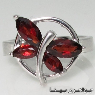 انگشتر یاقوت گارنت سنجاقک