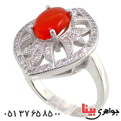 انگشتر عقیق یمنی زنانه درشت مدل ملکه