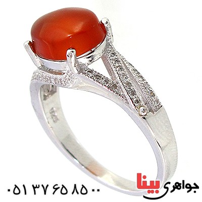 انگشتر عقیق یمنی زنانه مدل فروزان