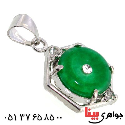 گردنبند یشم چند ضلعی _کد:10252 گردنبند یشم چند ضلعی _کد:10252