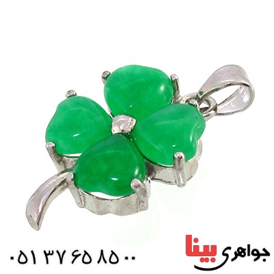 گردنبند یشم درشت مدل شکوفه