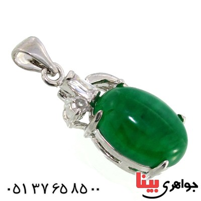 گردنبند یشم مدل بیضی