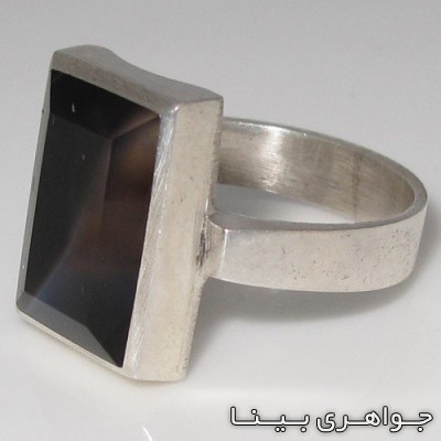 انگشتر عقیق سیاه (اونیکس) سلیمانی با حرز امام جواد