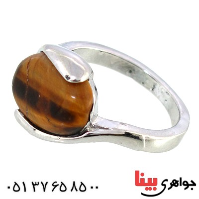 نگین انگشتر چشم ببر بیضی خوش نقش