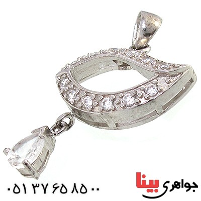 گردنبند نقره زنانه نگین سوئیسی درخشان