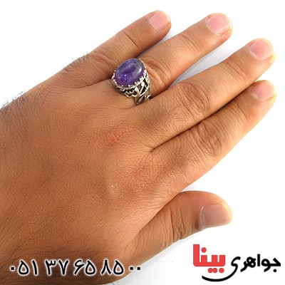 انگشتر آمتیست مردانه درشت محمد رسول الله (ص) _کد:10331