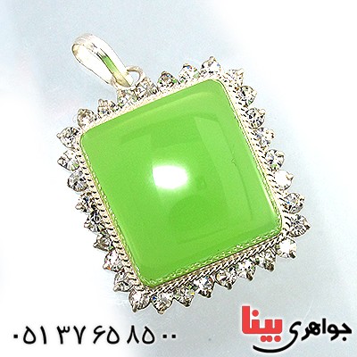 گردنبند عقیق برزیلی عالی زنانه درشت دور جواهری