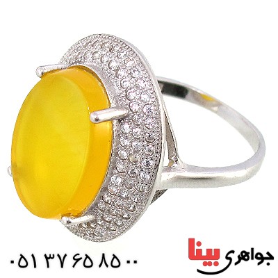 انگشتر عقیق شرف الشمس زنانه درشت مدل ملوک