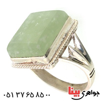 انگشتر یشم مربعی مردانه درشت با دعای رزق و روزی