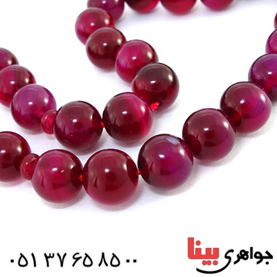 تسبیح عقیق 33 دانه ای یاقوتی خوشرنگ