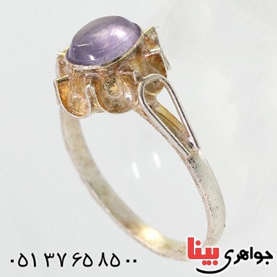 انگشتر آمتیست زنانه مدل سنتی