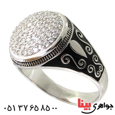 انگشتر نقره مردانه میکروستینگ درخشان