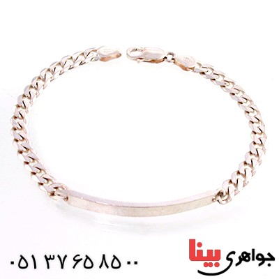 دستبند نقره ایتالیایی قدیمی درشت و سنگین