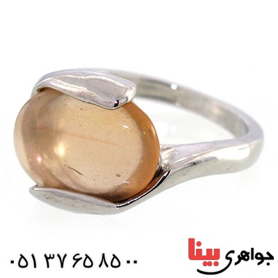 نگین انگشتر عقیق شفاف بیضی