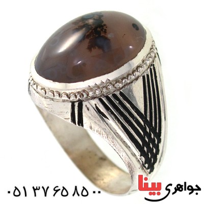 انگشتر عقیق شجری خراسانی مردانه درشت