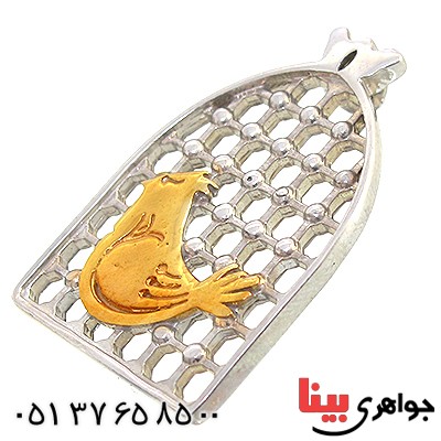 گردنبند نقره مرغ آمین