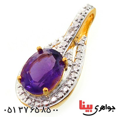 گردنبند آمتیست زنانه مانی ایتالیایی