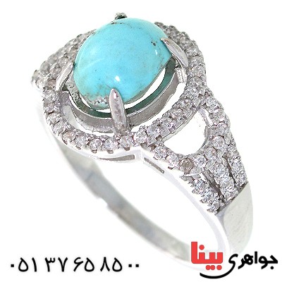 انگشتر فیروزه نیشابوری زنانه مدل آترینا