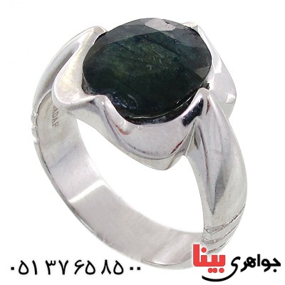 انگشتر یاقوت کبود مردانه درشت مدل آرمان