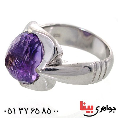 انگشتر آمتیست مردانه مدل شایان