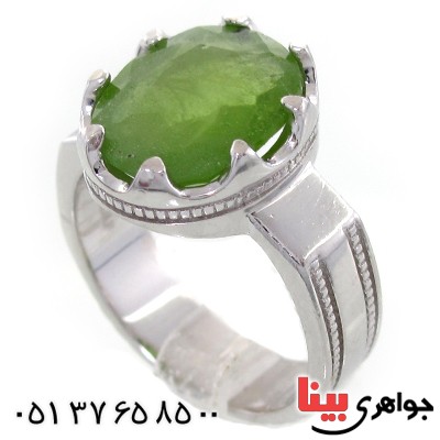 انگشتر زبرجد مردانه درشت مدل ملک