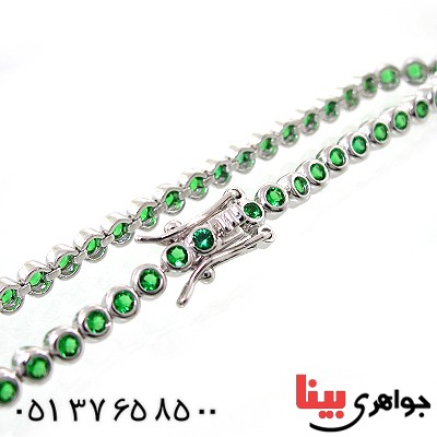 دستبند زمرد سوارسکی زنانه شیک مدل سوران
