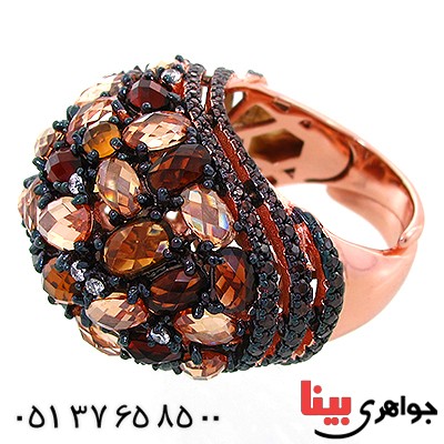 انگشتر سیترین زنانه درشت فاخر باشکوه