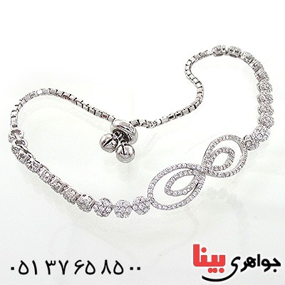 دستبند نقره زنانه جواهرکاری مدل پاپیون