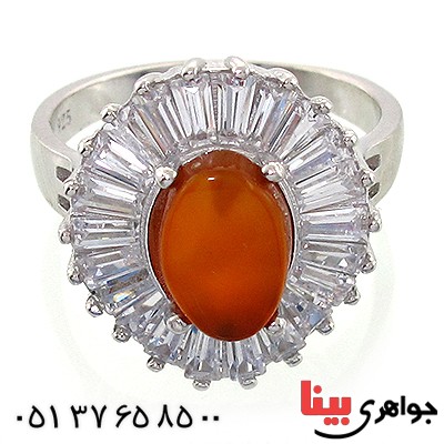 انگشتر عقیق یمنی زنانه مدل مروا