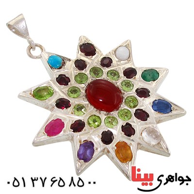 گردنبند چند جواهر درشت قجری خورشیدی فاخر