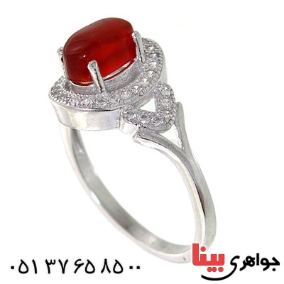 انگشتر عقیق یمنی زنانه مدل دریا