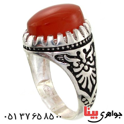 انگشتر عقیق یمنی مردانه مدل پارسا