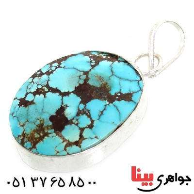 گردنبند فیروزه نیشابوری شجری دور ساده