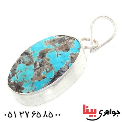 گردنبند فیروزه نیشابوری شجری دور ساده