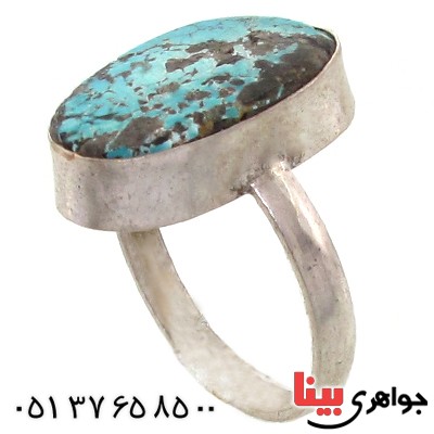 انگشتر فیروزه نیشابوری شجری دور ساده