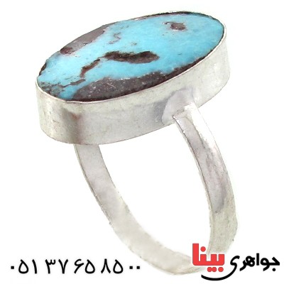 انگشتر فیروزه نیشابوری شجری دور ساده