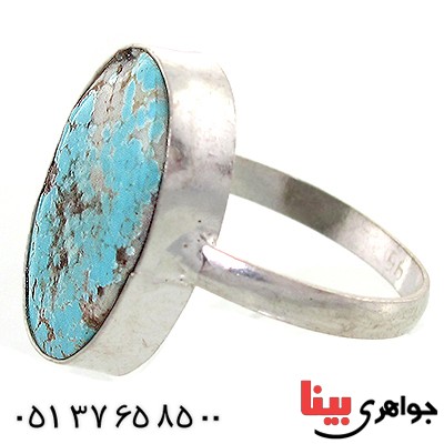 انگشتر فیروزه نیشاوری شجری دور ساده