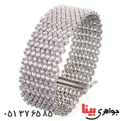 دستبند نقره زنانه فوق العاده باشکوه و سنگین _کد:1514
