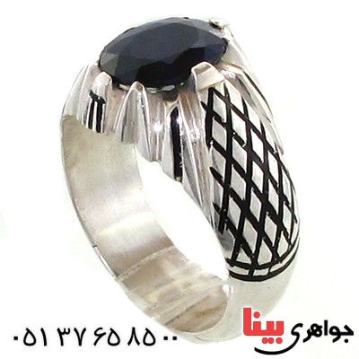 انگشتر یاقوت کبود کلاسیک سوهانی