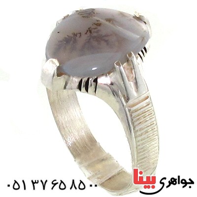 انگشتر عقیق شجری مردانه مدل شاخه
