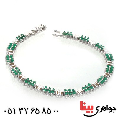 دستبند زمرد زنانه شیک